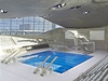 Interiér londýnského bazénu od architektky Zahy Hadid.