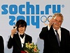 Prezident Milo Zeman se svou manelkou (vpravo) pivítali na Praském hrad leny olympijské výpravy