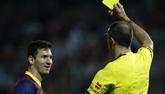 �luté napomenutí pro Lionela Messiho.