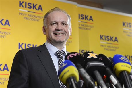 Vítěz prezidentských voleb na Slovensku Andrej Kiska.