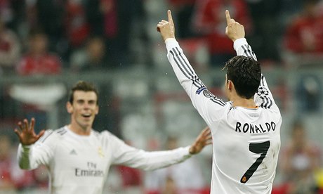 Radující se Cristiano Ronaldo.