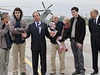 Francouzský prezident Hollande pivítal tveici noviná, kteí byli uneseni v Sýrii