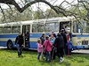 Souástí programu byla i "náhradní autobusová peprava" historickým autobusem.
