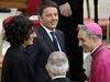 Italský premiér Matteo Renzi a jeho ena Agnese.