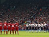 Minuta ticha ped zápasem legen v Liverpoolu na poest obtí z Hillsborough.