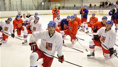 �eský národní tým na tréninku.