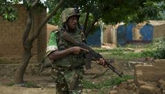 Voják mírové mise Africké unie v SAR.