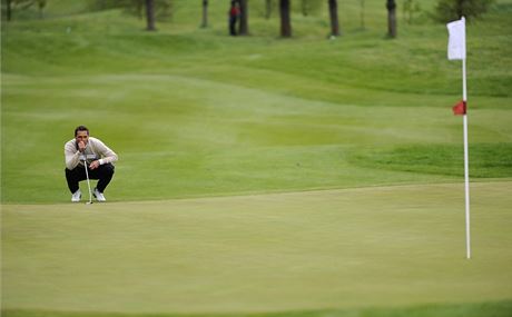 Bval desetiboja Roman ebrle na golfovm turnaji srie Czech PGA Tour 3. kvtna v Kuimi na Brnnsku.