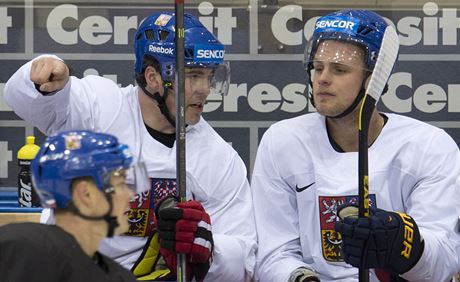 Vladimír Sobotka (vpravo) bude hrát v KHL za Omsk, kde hrál také Jaromír Jágr.