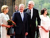 Nmecký prezident Joachim Gauck (vlevo) s eským prezidentem Miloem Zemanem v...