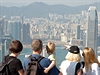 Pohled z Victoria Peak. Hongkong