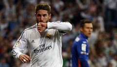 Radující se Sergio Ramos z Realu Madrid.