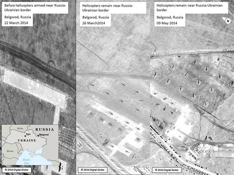 Satelitn snmky zachycuj rusk vojska u hranic s Ukrajinou.