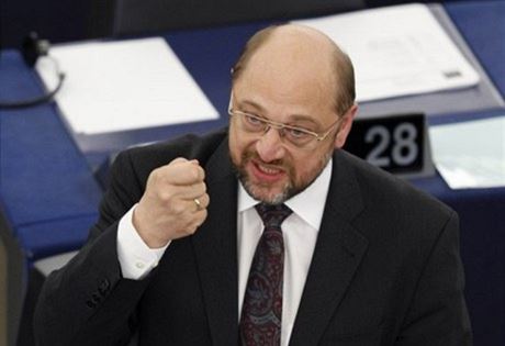 Němec Martin Schulz, populární prezident Evropského parlamentu a jeden ze dvou...