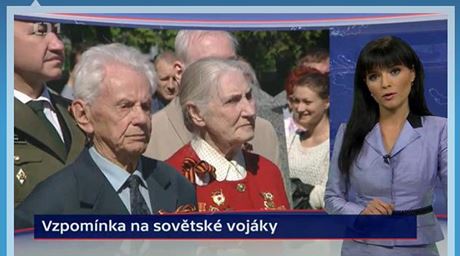 Moderátorka Aneta Savarová ve vysílání 9. kvtna 2014.