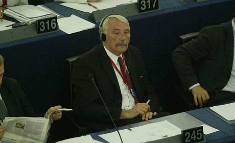Richard Falbr pi zasedání europarlamentu