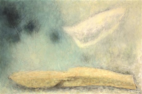 Josef íma: Zem Svtlo (1967), olej, plátno, 130 x 194 cm, signováno vpravo dole J. íma 67.