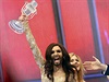 Conchita Wurst oslabuje po vítzství písové soute Eurovize.