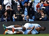 Kapitán Manchesteru City Vincent Kompany slaví gól proti West Hamu
