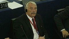 Richard Falbr pi zasedání europarlamentu