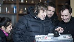 Petr Václav s kameramanem tpánek Kuerou pi natáení filmu Cesta ven.