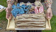 Demonstrace Hnutí Duha k 50. narozeninám uhlobarona Pavla Tyka�e.