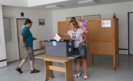 Volby do Evropského parlamentu v Moravských Budjovicích.