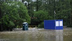 De�t� zvedly v noci na 28. kv�tna hladiny �ek v Plze�ském kraji. Na snímku je...