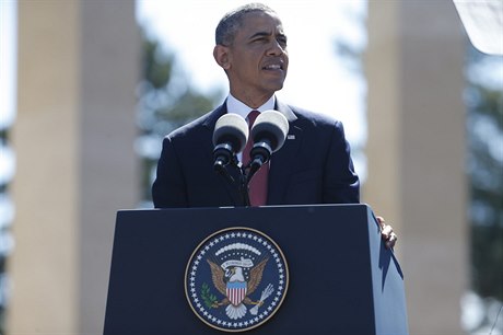Projev Barack Obama na plái Omaha pi 70. výroí od vylodní spojeneckých vojsk