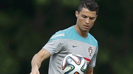 Cristiano Ronaldo na tréninku.