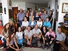 Setkání pamtník a jejich rodin po 70 letech v obci Neve Ilan u Jeruzaléma, v...