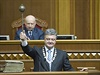 Ukrajinský prezident Petro Poroenko skládá prezidentský slib.