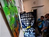 Graffiti a street art festival zaal 6. ervna v Galerii Trafaka v Praze....