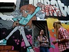 Graffiti a street art festival zaal 6. ervna v Galerii Trafaka v Praze....