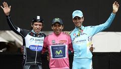 Zleva: Rigoberto Uran, Nairo Quintana a Fabio Aru.