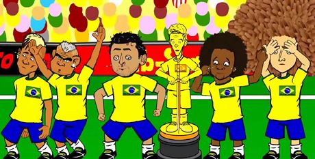 Procítná hymna v podání Brazilc. I z toho si autor animovaných parodií stílí.
