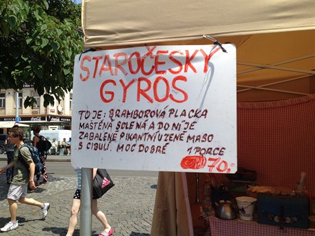 Na praském Andlu prodávají staroeský gyros