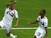 Radující se fotbalisté Kostariky.