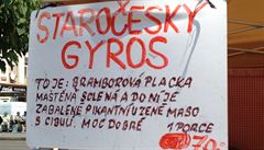 Na praském Andlu prodávají staroeský gyros