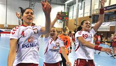 Radost polské reprezentace z vít�zství.