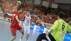 Momentka z kvalifika�ního utkání �esko - Srbsko.