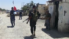 Irácké bezpe�nostní jednotky na kontrolním stanovi�ti ve m�st� Bákuba.