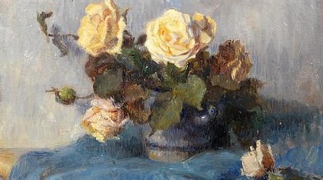 Obraz francouzského malíře Paula Gauguina Bouquet de Roses.