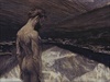 František Kupka: Meditace (1899). Uhel a křída na lepence, lavírováno, 605 x...