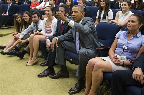 Osmifinále mistrovství svta sleduje také prezident Spojených stát Barack...