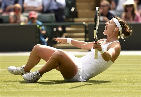 Lucie afáová v euforii. Postoupila do semifinále Wimbledonu.