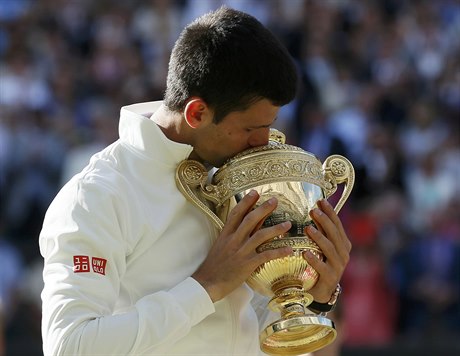 Novak Djokovi, vítz Wimbledonu 2014.