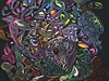 Otto Placht: Roh hojnosti, 150x120,  tempera, neon, akryl. 2014. Z výstavy ve...