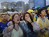 Braziltí fanouci nemohou uvit výsledku utkání s Nmeckem