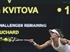 Eugenie Bouchardová ve finále Wimbledonu 2014.